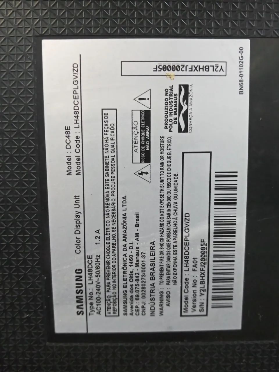 Monitor TV profissional Samsung 48 pol DC48E