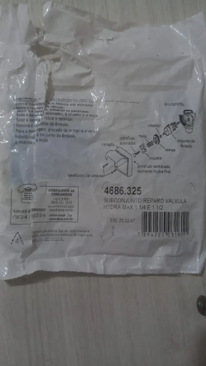 Reparo válvula Hydra com rosca do pino central  espanada usado. - Foto 5