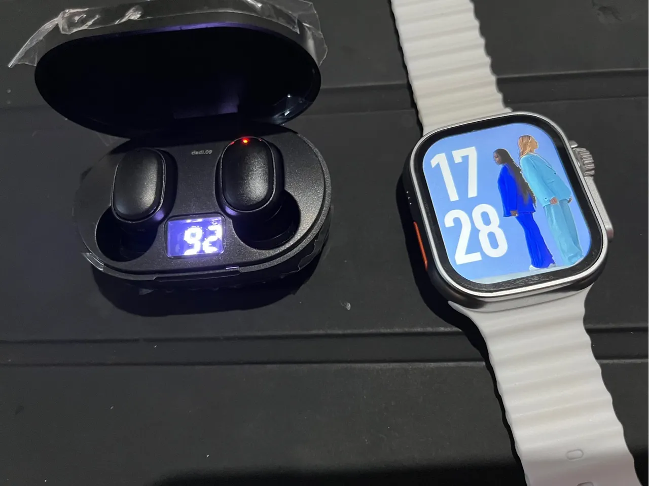 Kit Smartwatch T10 Ultra 2 + Fone Bluetooth Redmi Airdots Pro