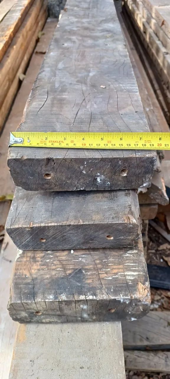 19,30 MTS DE VIGAS DE MADEIRA 18 X 6 ( MEDIDAS NA DESCRIÇÃO ABAIXO ) 