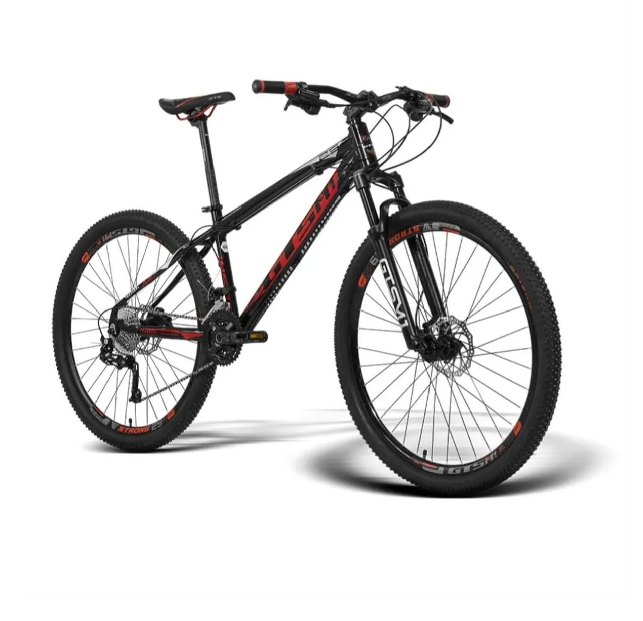 Bicicleta GTS Aro 29 Freio hidráulico  30 marchas / modelo Advanced/ preto e vermelho