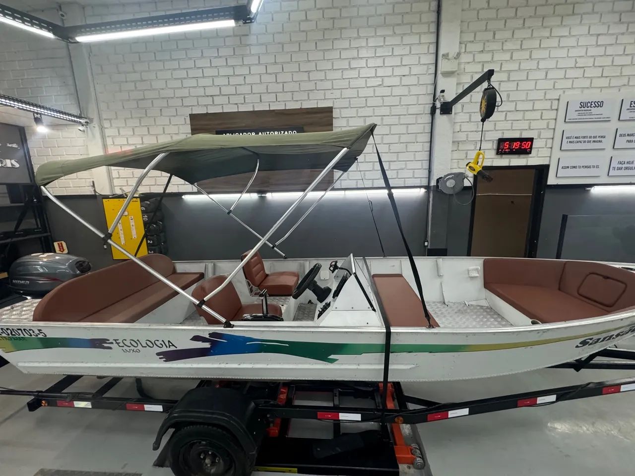 Barco ecologia com carretinha nova  - Foto 5