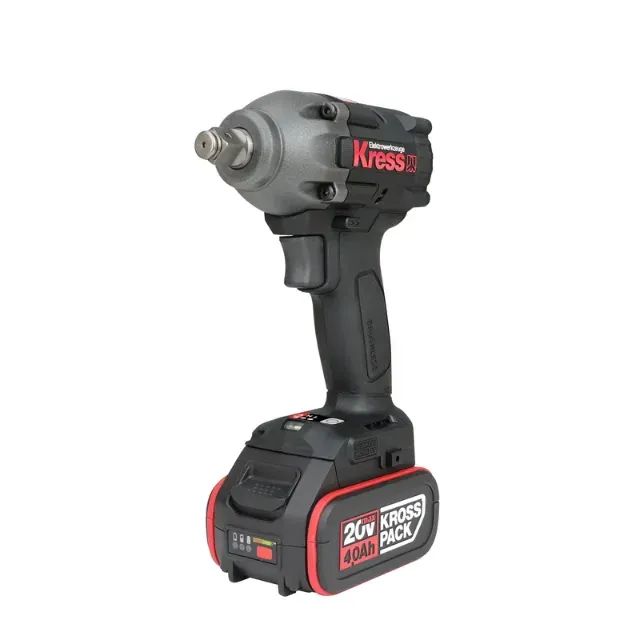 CHAVE DE IMPACTO 300 NM MOTOR BRUSHLESS 20V C/ 2 BATERIAS 4 AH + MALETA KRESS - Foto 2