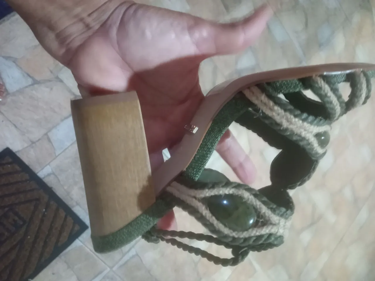 Sandália feminina verde