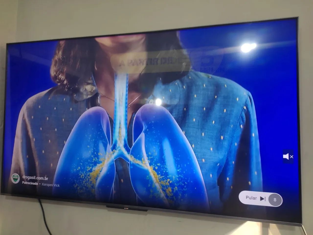 Smart TV tcl Android 65 Polegadas 4K bordo infinita comando de voz completa de tudo - Foto 4