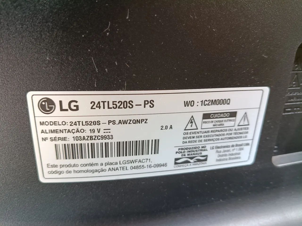 Vendo Smart TV Monitor 24 polegadas, HD LED LG 24TL520S-PS, com 2 HDMI e 2 USB. Leia. - Foto 4