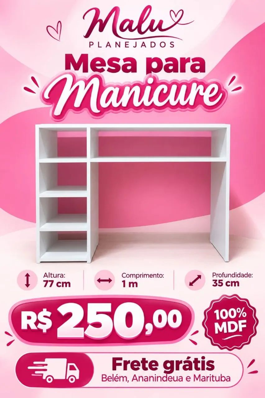 Promoção mesa manicure 