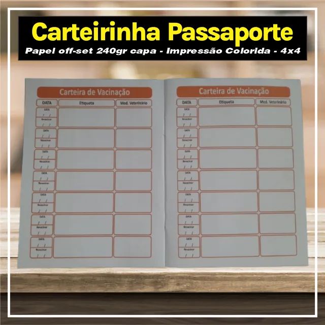 Carteirinha de Vacinação Passaporte Pet - Foto 4