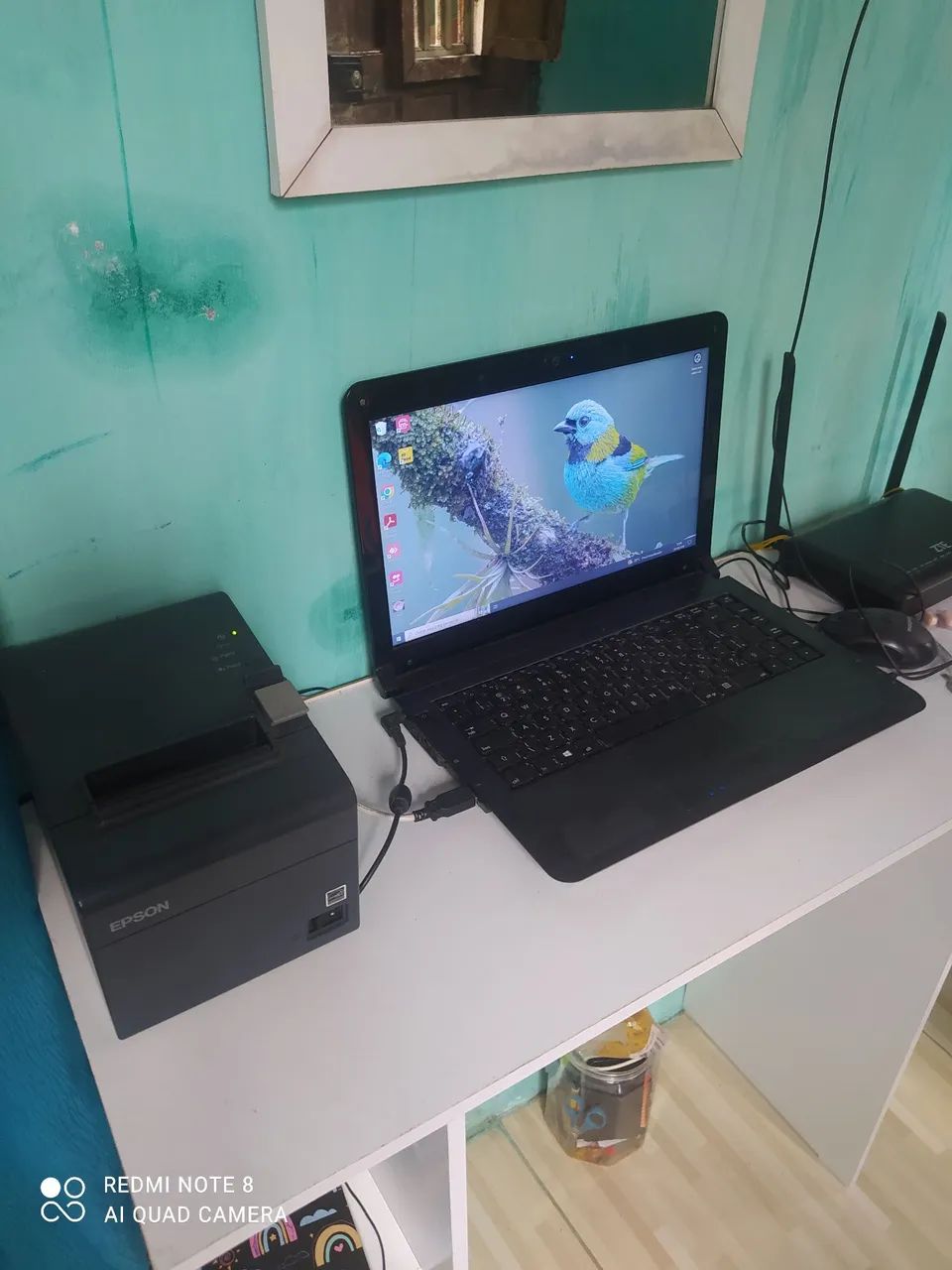 Impressora térmica e um notebook  - Foto 3