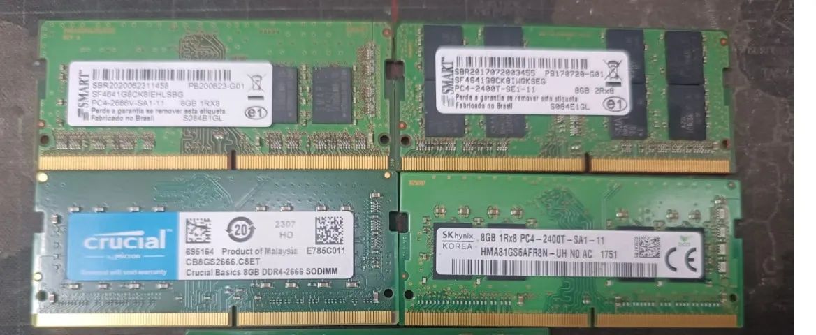 Memoria Notebook DDR4 8GB PC4-2400 OU PC4-2666