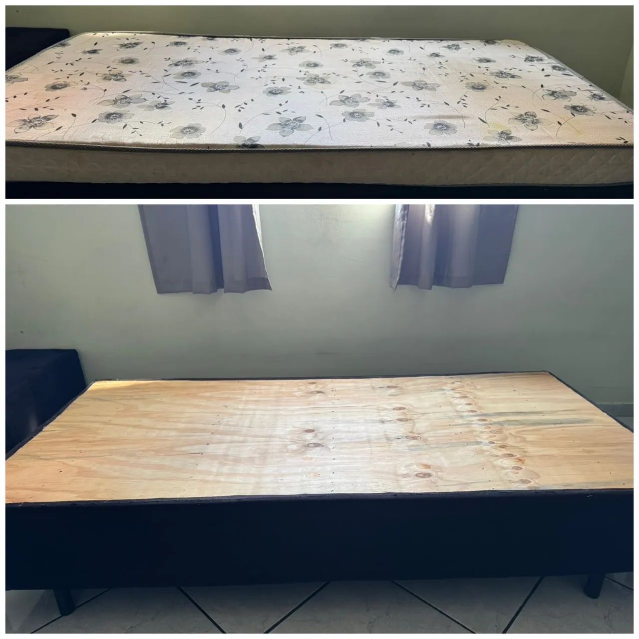 Cama box solteiro com colchão