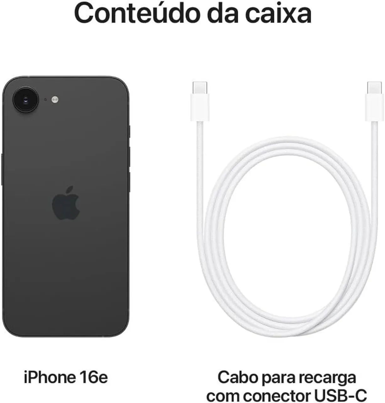 iPhone 16e, Black, 256GB novo - Foto 3