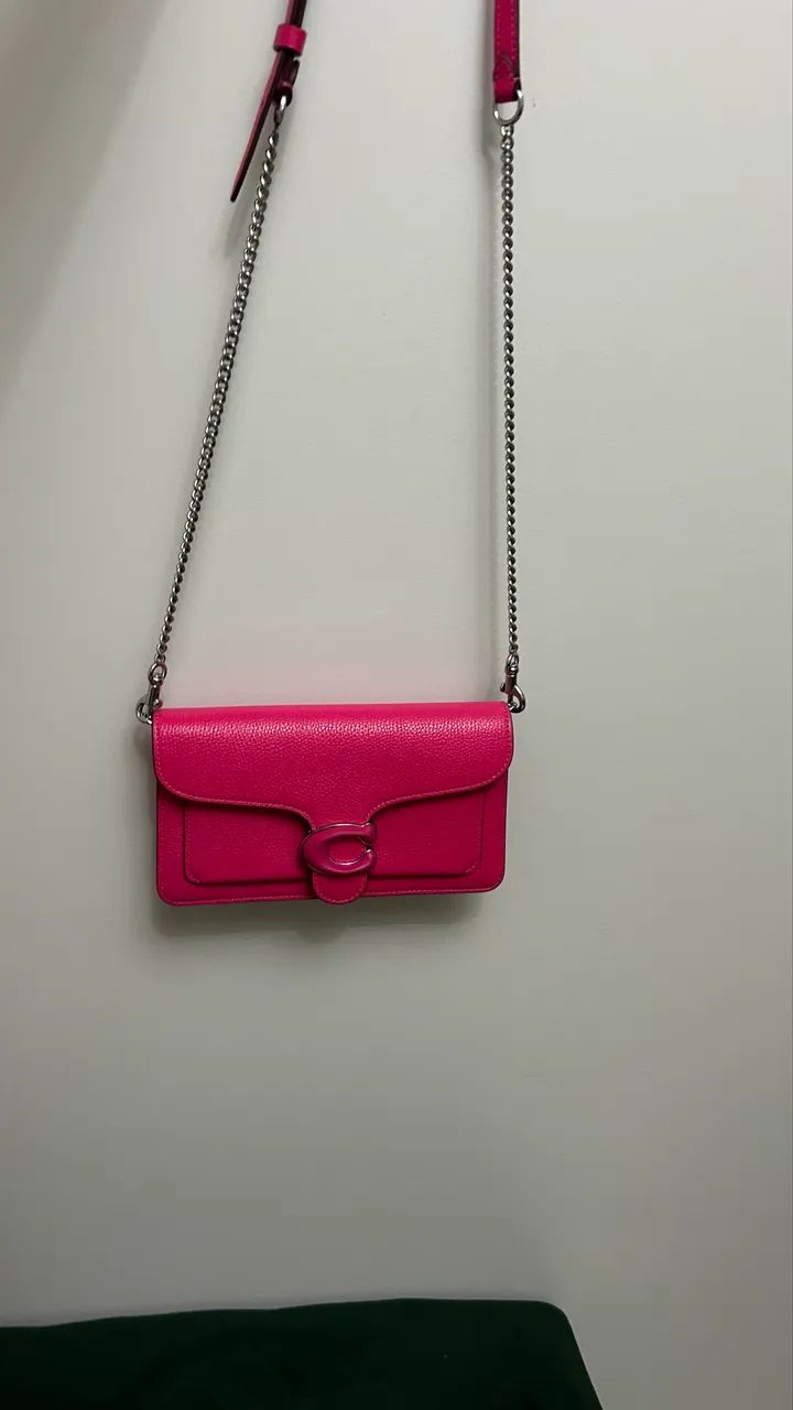 Bolsa Tabby Chain Clutch Coach Rosa  - Foto 3