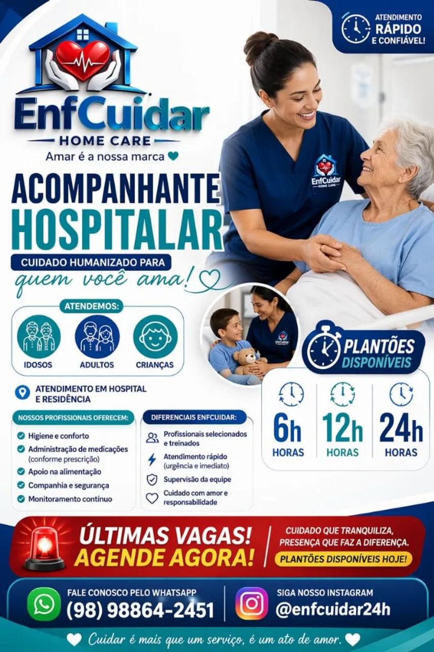 Agência de Cuidadores EnfCuidar - Amar é a nossa marca.