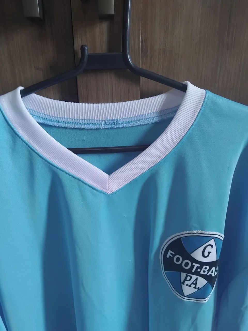 Camisa Grêmio Celeste Modelo Antigo  - Foto 4