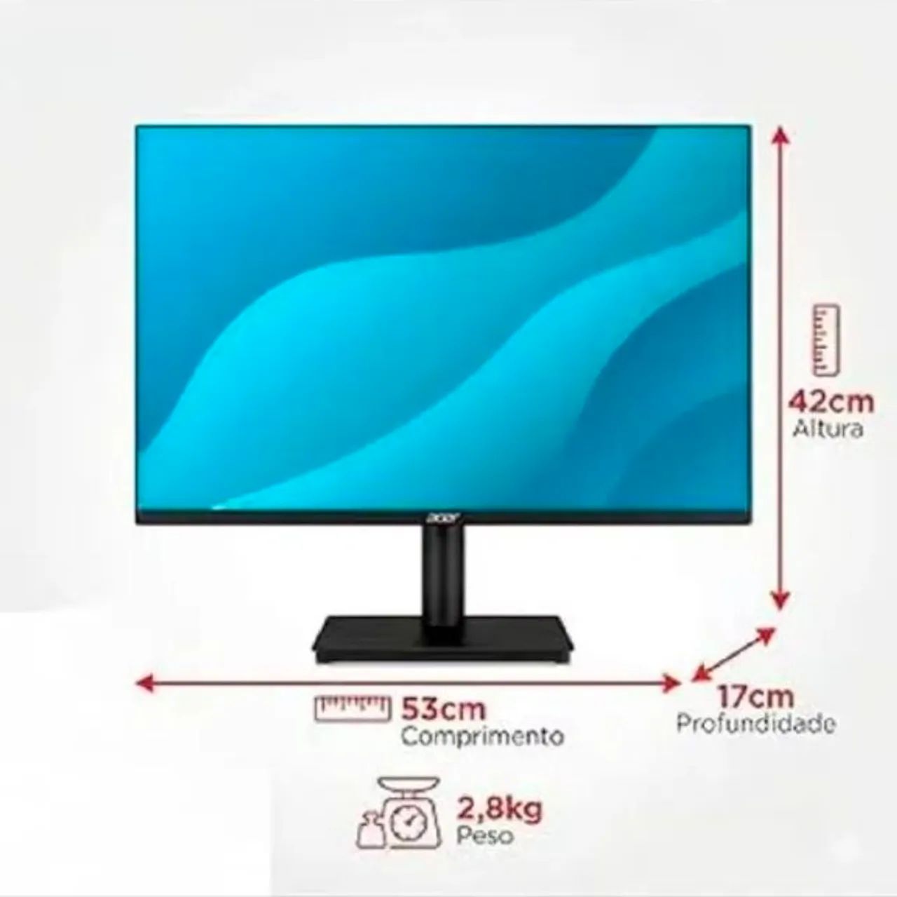 Monitor Acer 24" polegadas NOVO NA CAIXA - Foto 3