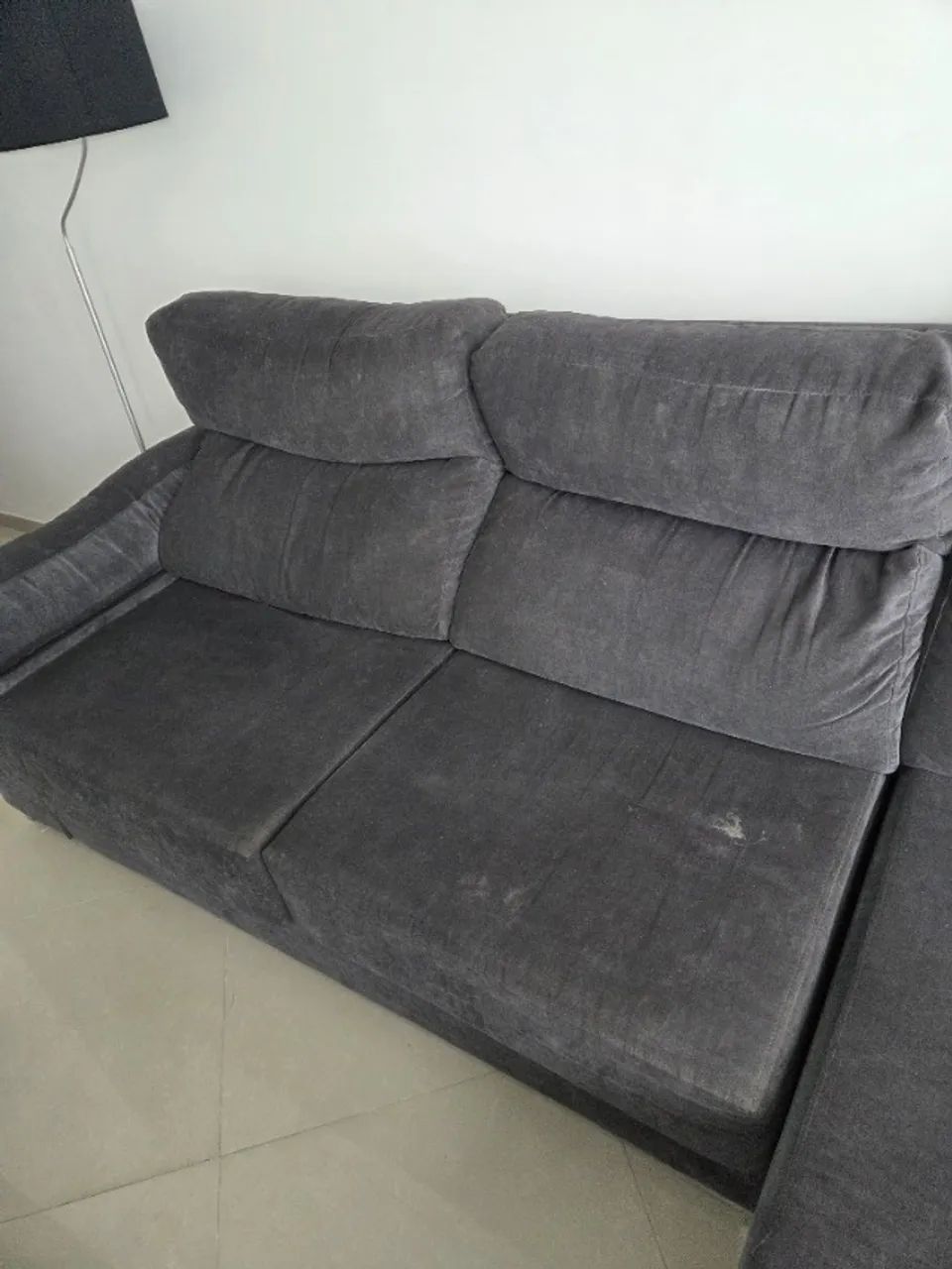 Sofa Retrátil reclinável Cinza - Foto 3