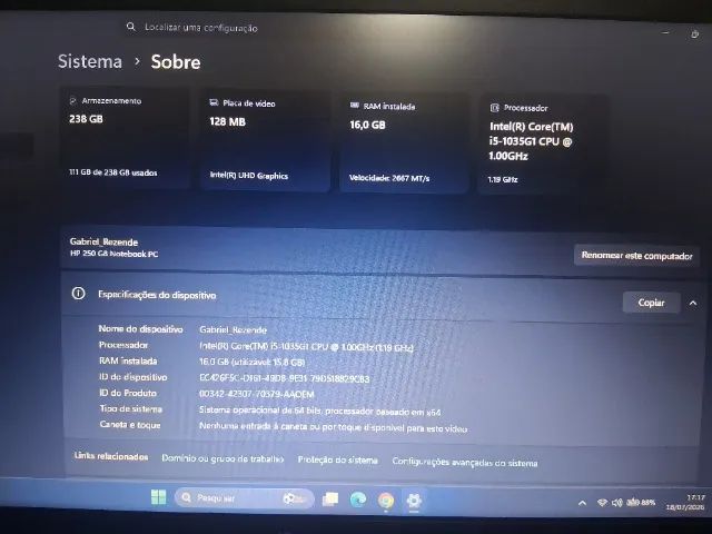 Notebook HP 250 G8 - Foto 2