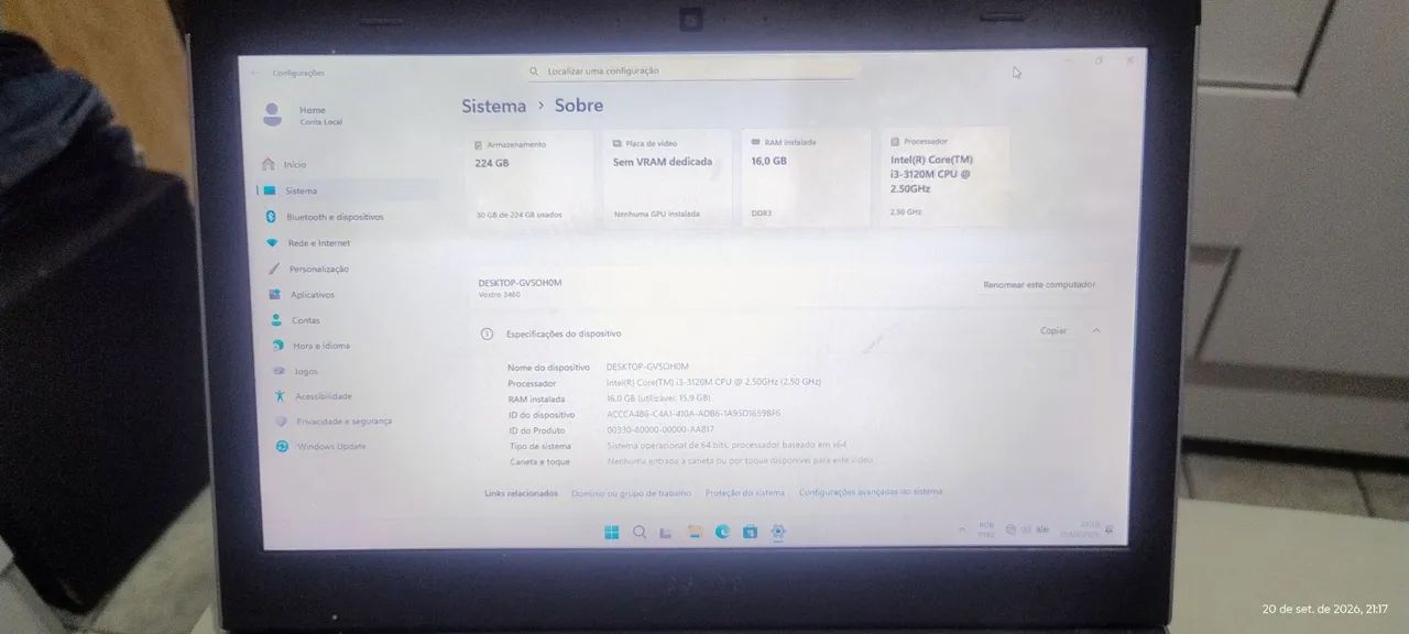 Notebook Dell Vostro 3460 16gb ram SSD 256gb - Foto 2