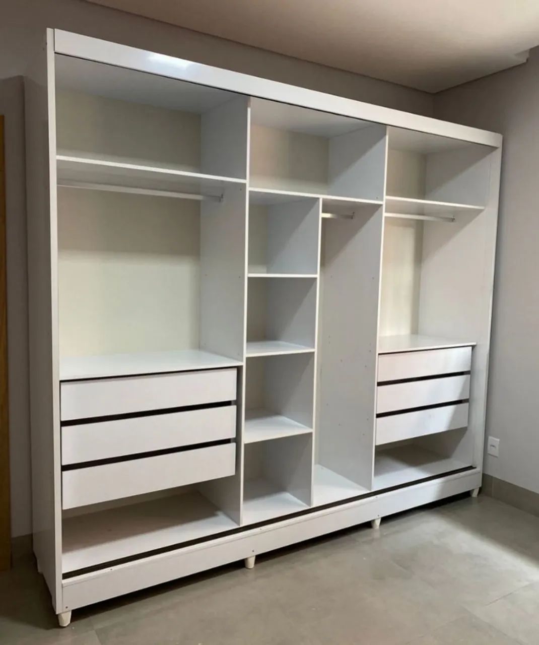 Guarda roupa Casal MDF - Branco  - Foto 2