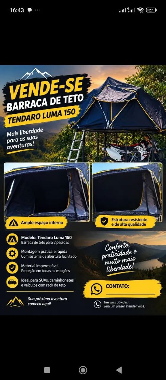 Barraca de Teto Tendaro