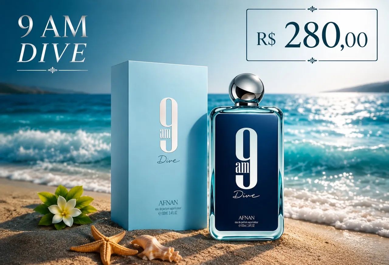 Perfume Afnan 9am Dive Eau De Perfum 100ml Original Com Selo