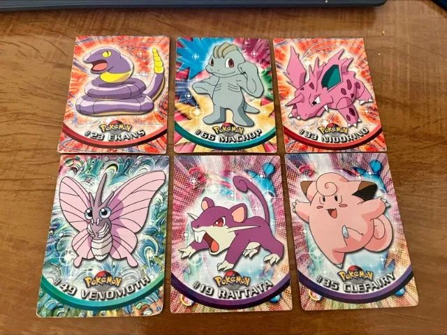 6 card Pokémon Topps de 1999