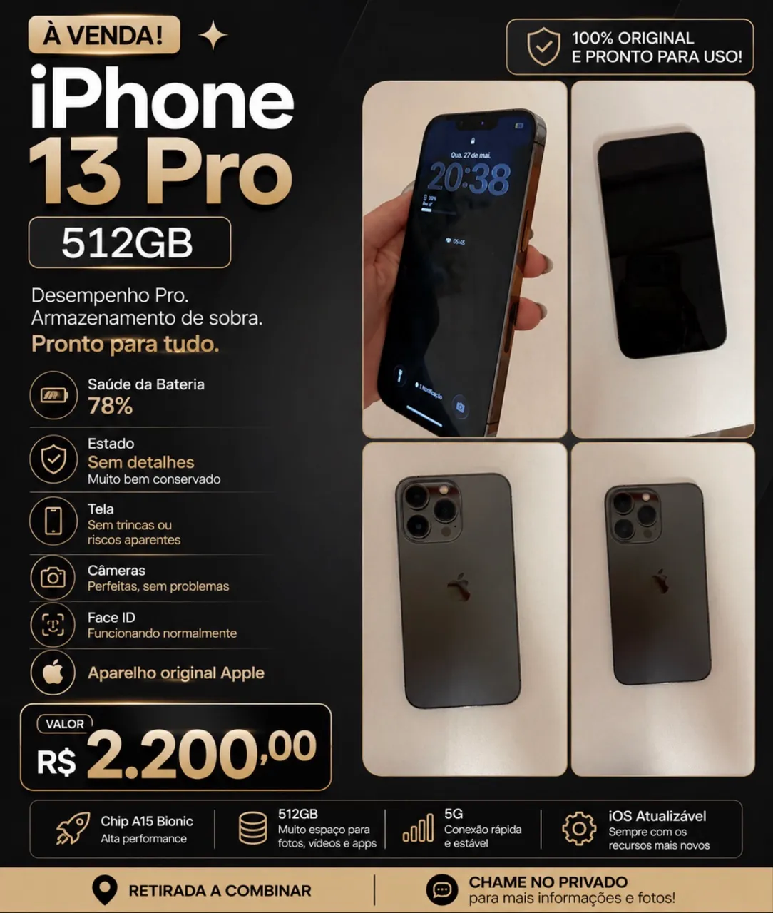 iPhone 15 PLUS Black - Celulares e Smartphones - Jardim Botânico
