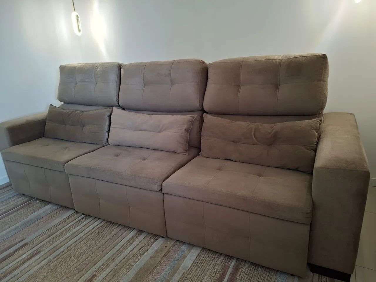 Vendo Sofá chair 3 lugares semi novo - Foto 4