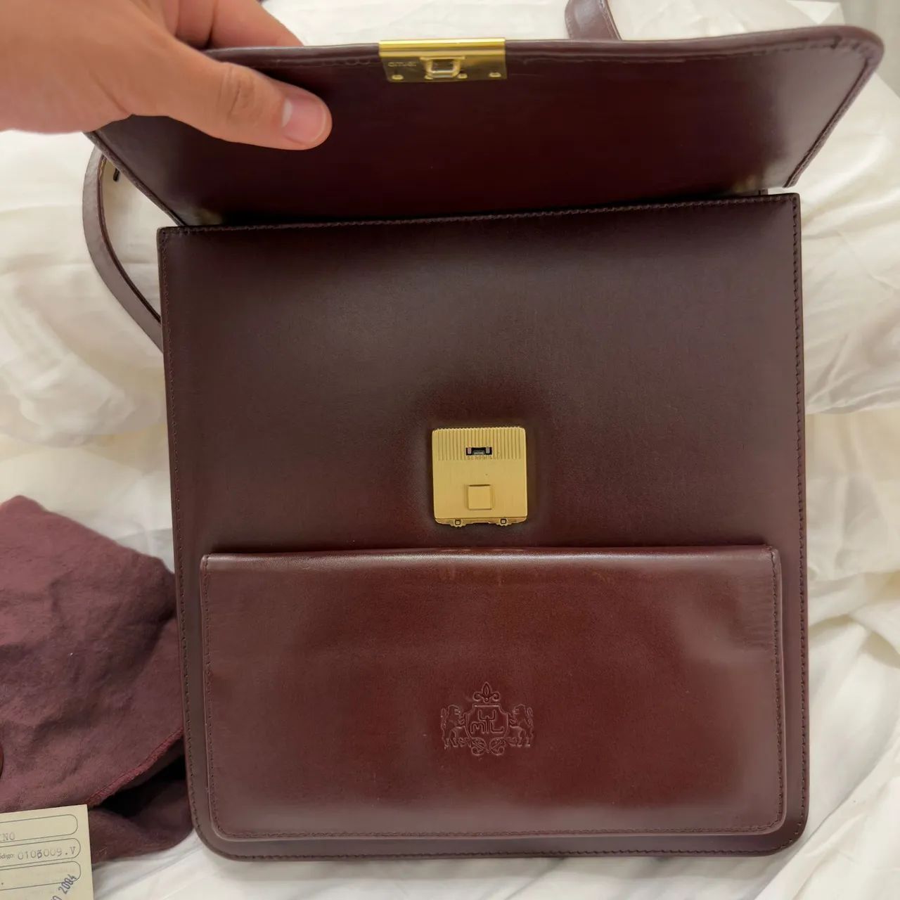 Bolsa de couro legítimo - Cor vinho - Foto 2