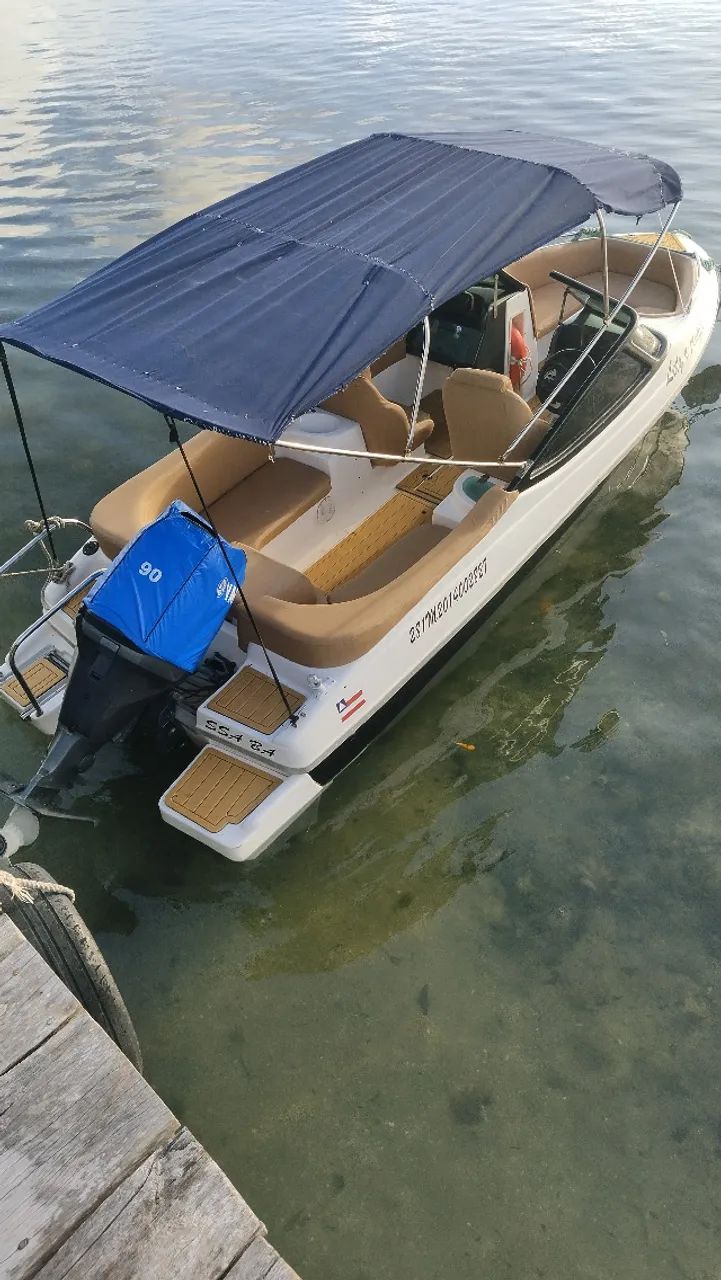 Lancha modelo Fliper 18 Pés motor YAMAHA 90 hp 4 tempos GPS Garmin - Foto 4