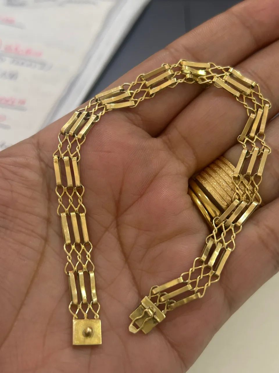 Pulseira de ouro 18 - Foto 3