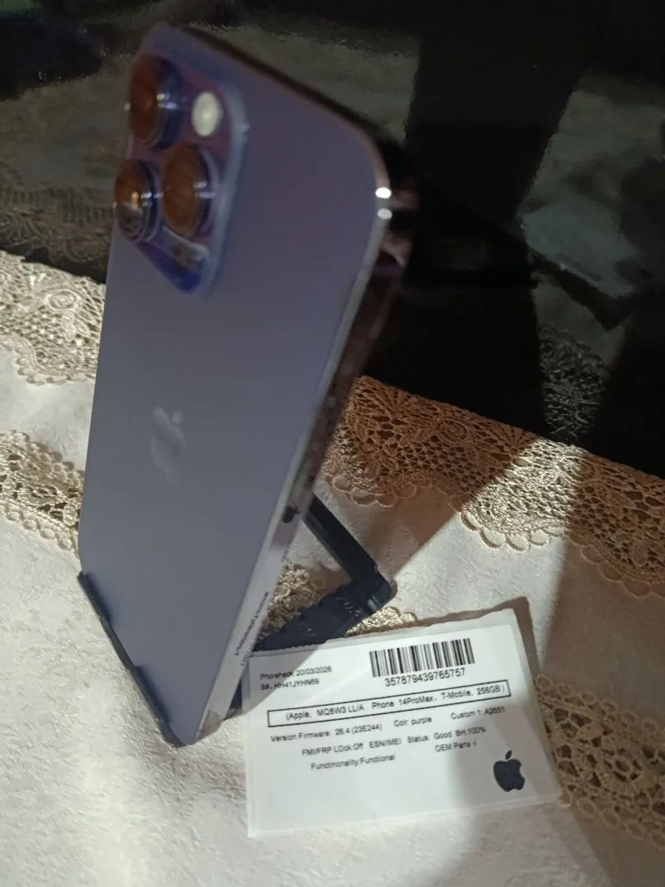 Iphone 14 Pro Max 256gb Lilás  - Foto 2