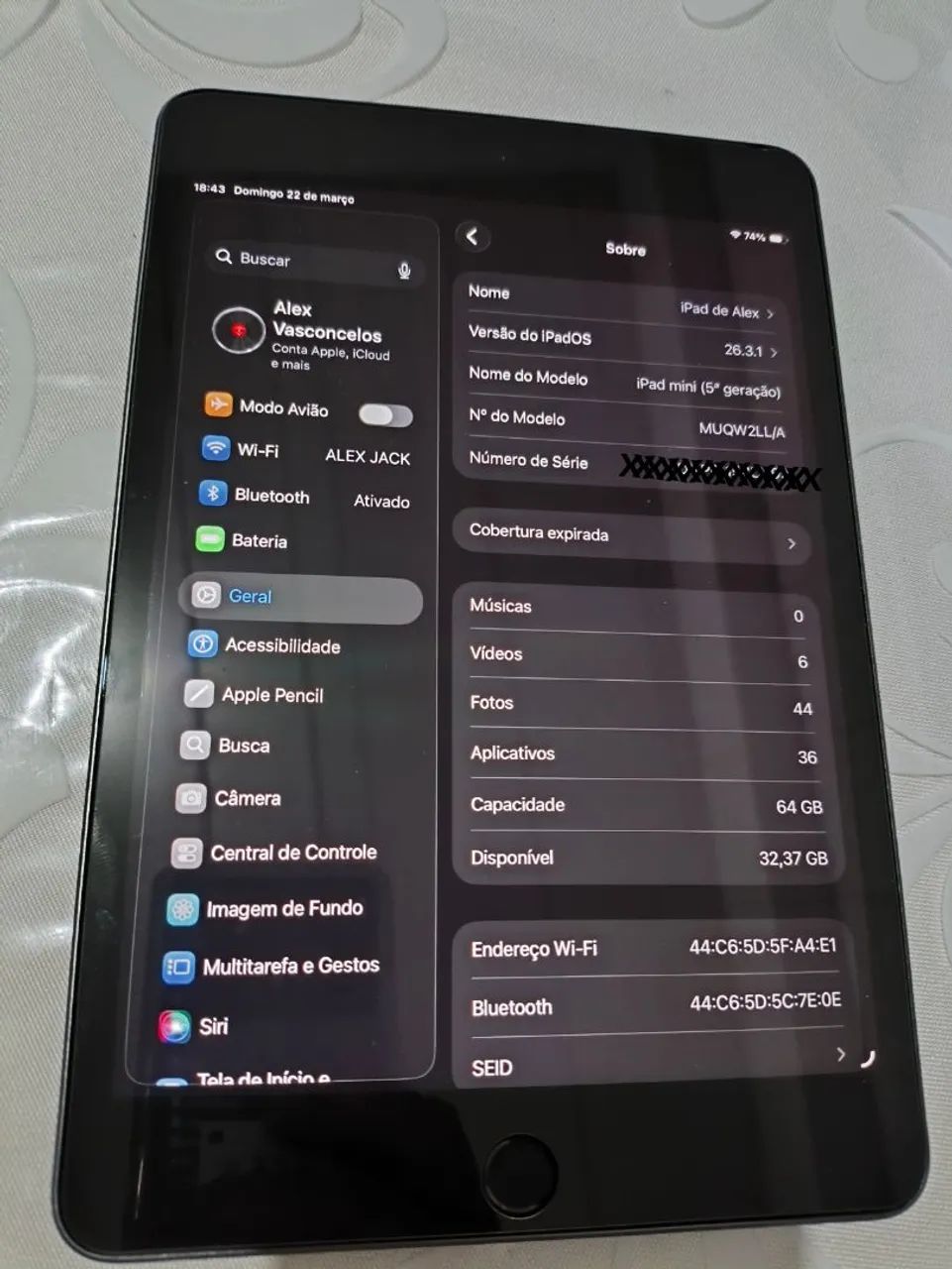iPad mini 5 64gb wi-fi estado de novo - Foto 2