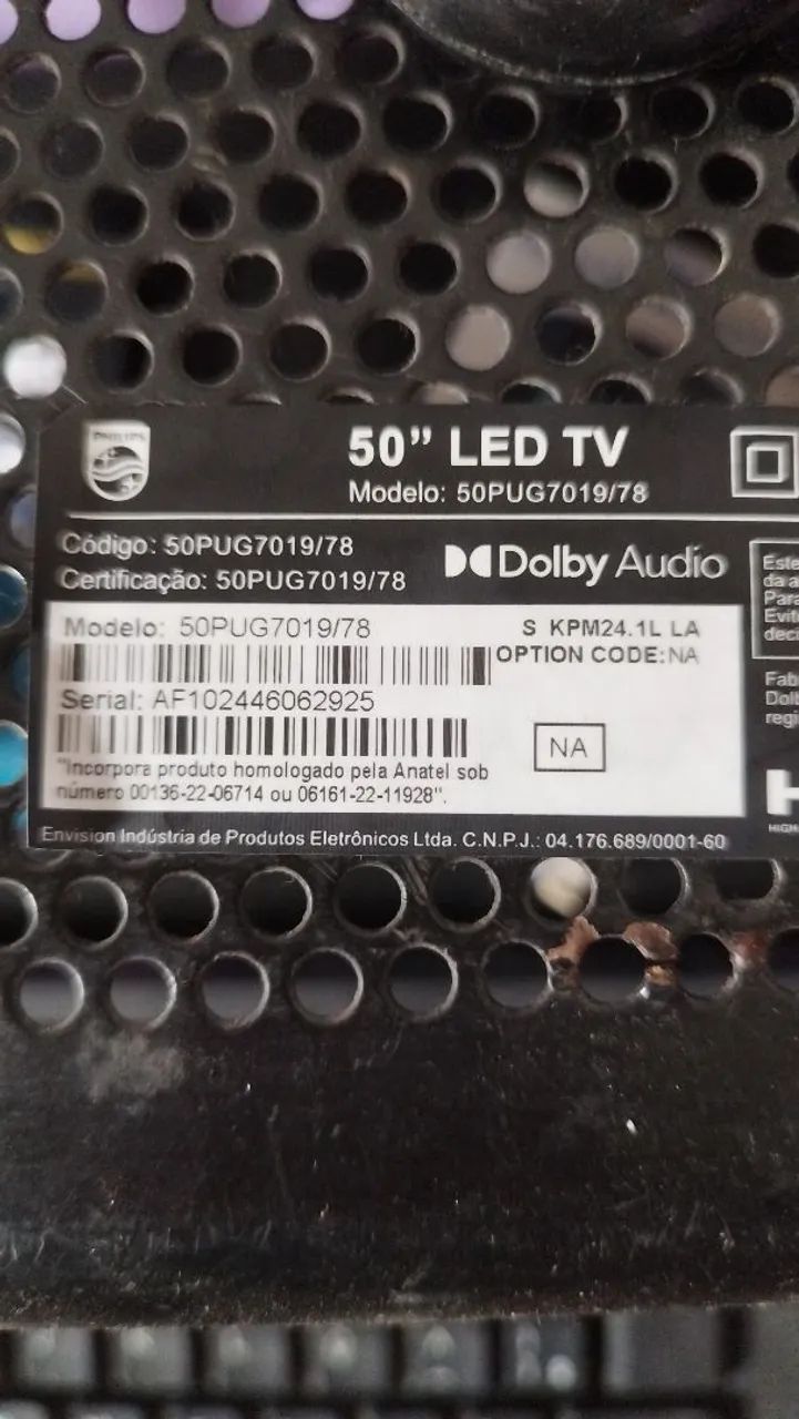 Peças para tv Philips 50 polegadas modelo 50PUG7019/78 Placa Mãe  - Foto 3