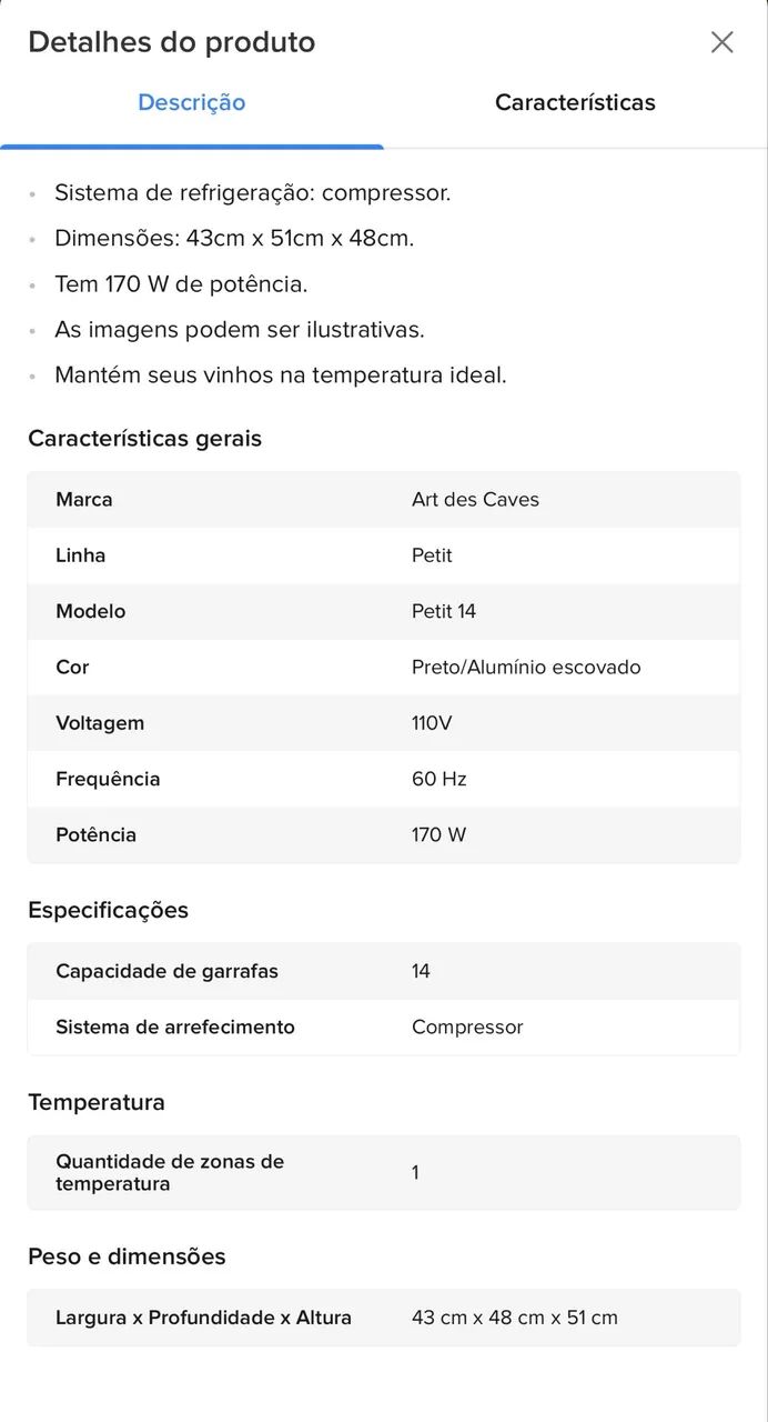 Adega Climatizada Petit 14  - Foto 5