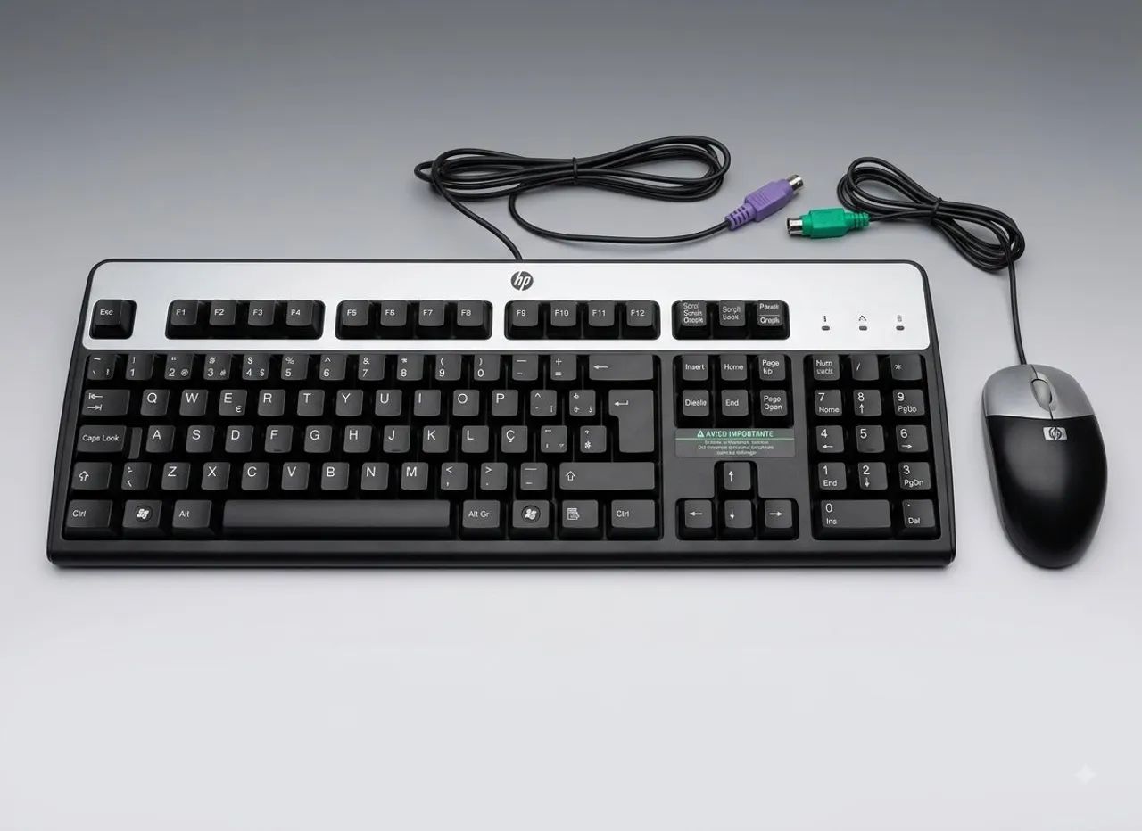 Kit HP Teclado e Mouse (PS2, não é USB)