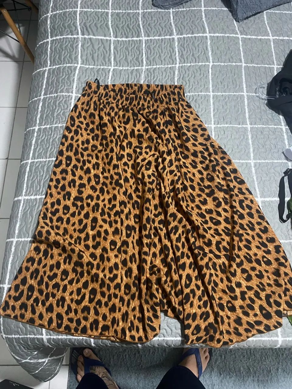 saia midi shein animal print g - Foto 2