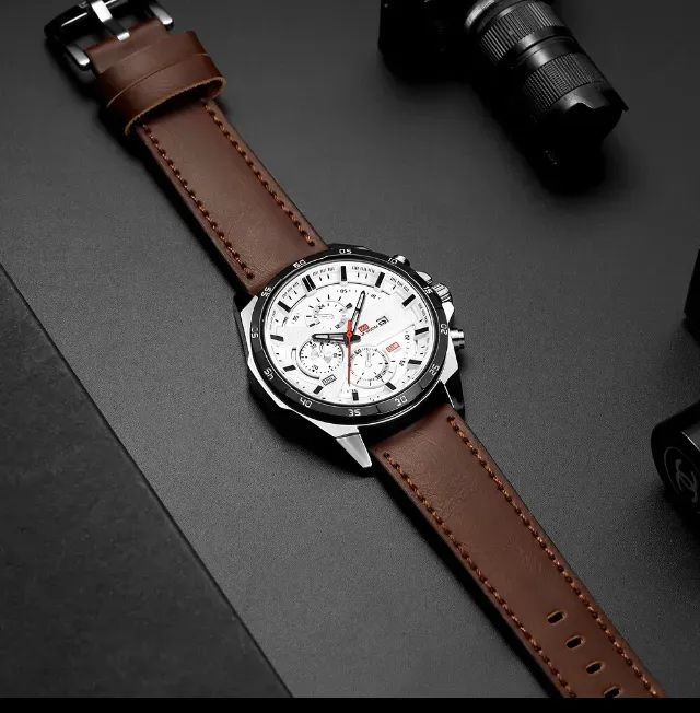 Relógio Masculino Pulseira de Couro  - Foto 3