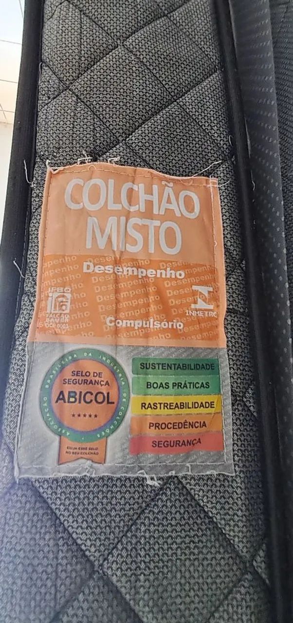 Cama box com colchão solteiro largo seminova D33 - Foto 2