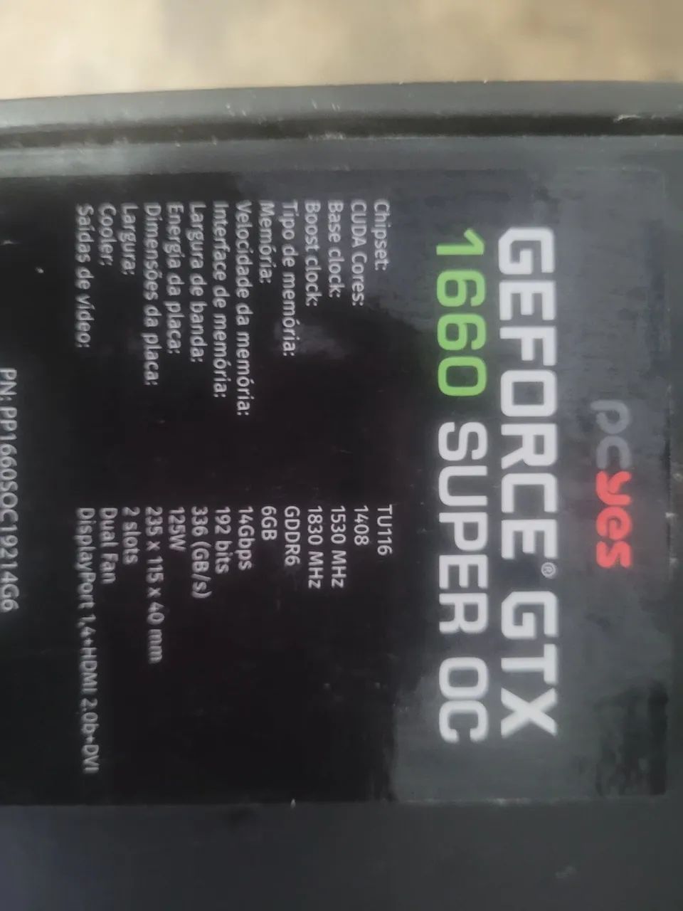 PLACA DE VIDEO GTX 1660 SUPER - Foto 2