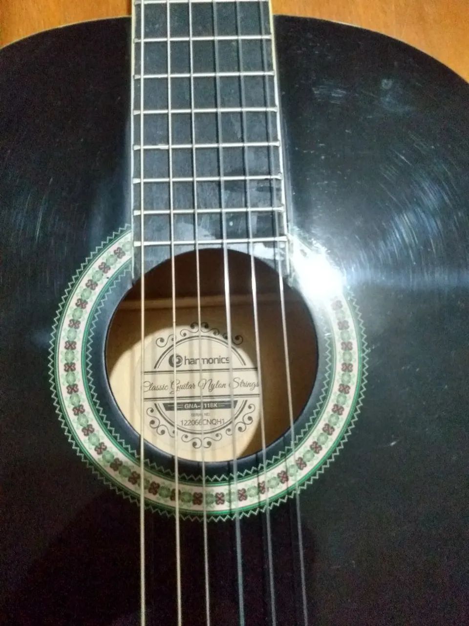 Violão preto da marca Hamonics (já vem com a capa) - Foto 5