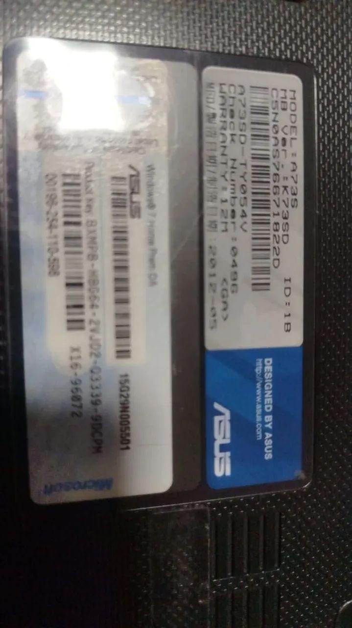 Notebook ASUS A73S (K73S) - Foto 4