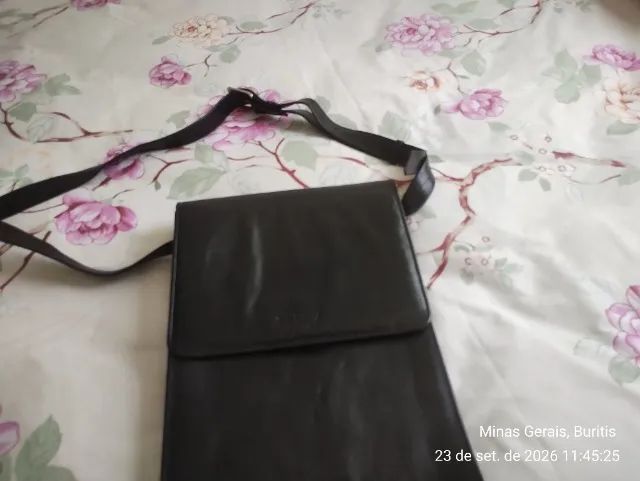 Bolsa de couro masculina  - Foto 3