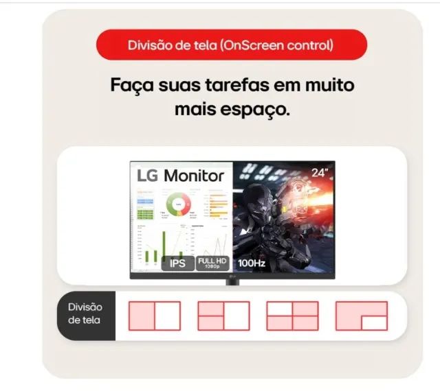 Monitor LG 24pol  ips full HD 100htz. - Foto 5
