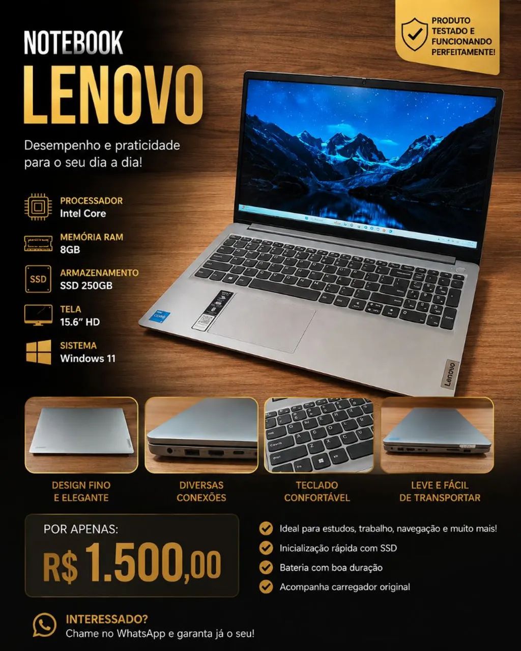 Notebook ultra rápido 