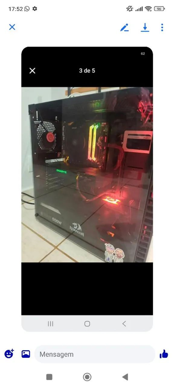 PC Gamer Ryzen - Troco celular