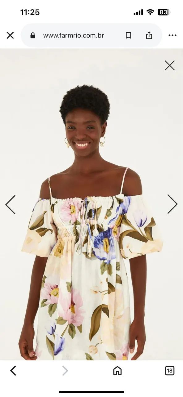 Vestido farm florido curto - Foto 2