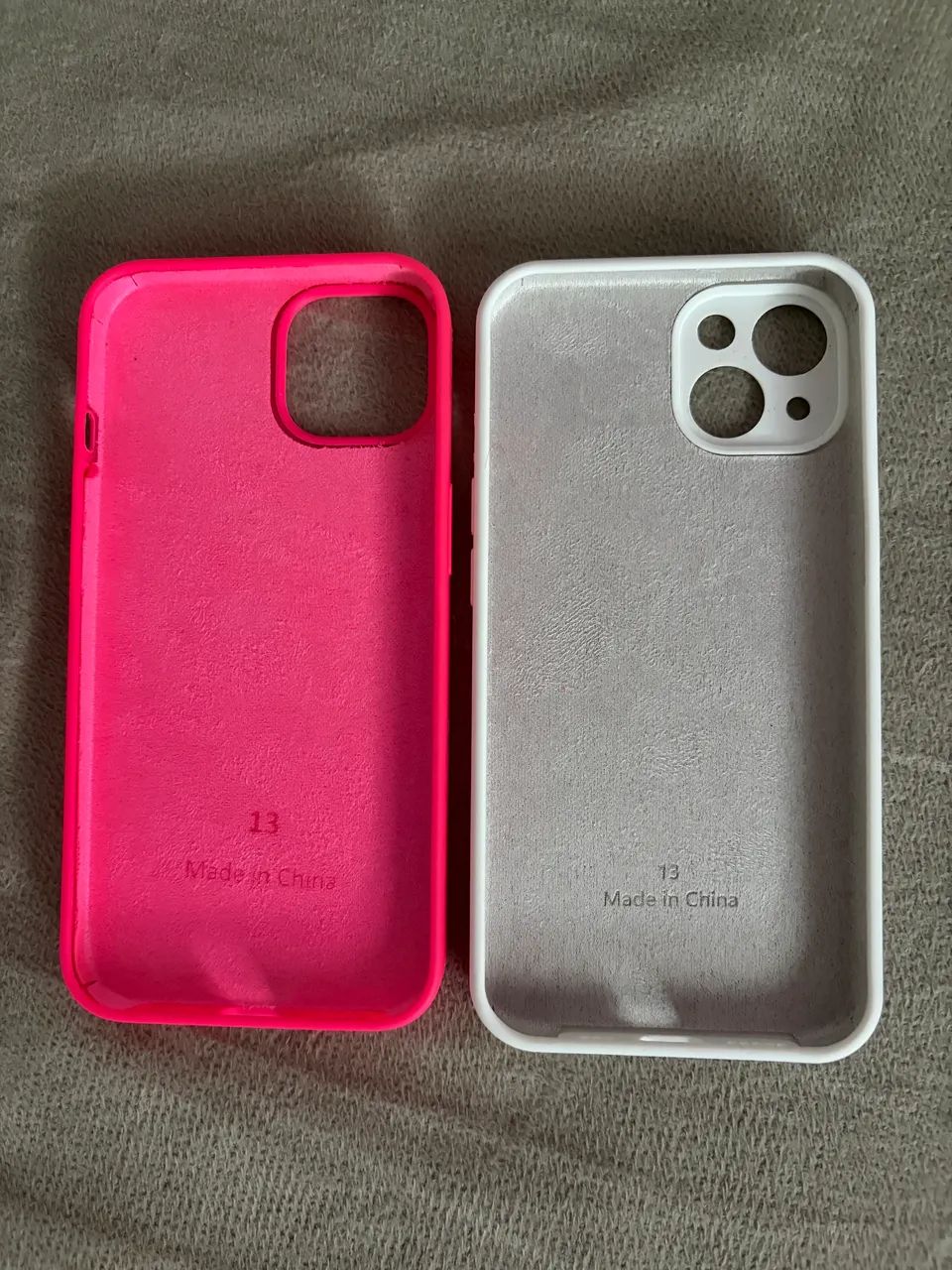 2 Capinhas Iphone 13 branca e rosa pink - Foto 2