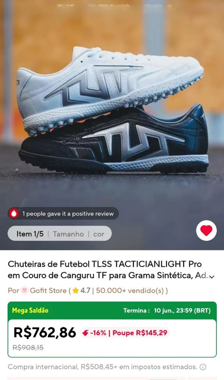Chuteira TLSS Tactician Light Pro - Calçados Esportivos - Jardim